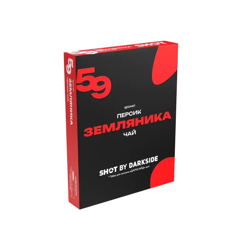 Табак Darkside Shot - 59 Земляника Персик Чай 25 гр.