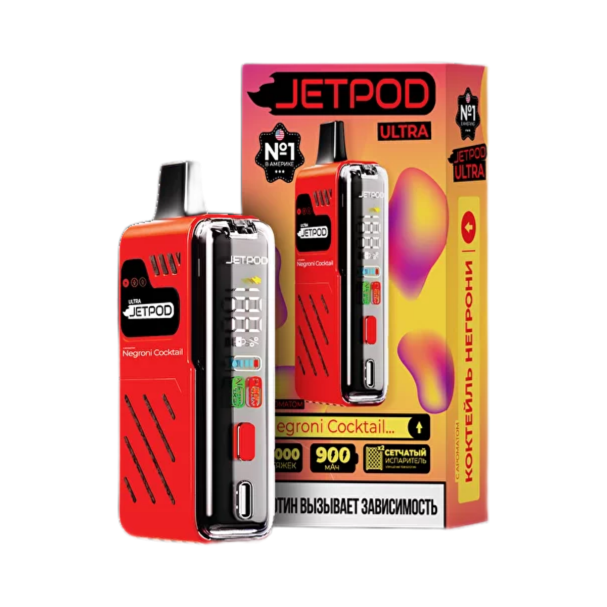 Эл. сиг. JETPOD ULTRA 14000 Negroni coctaik / Негрони 2 %