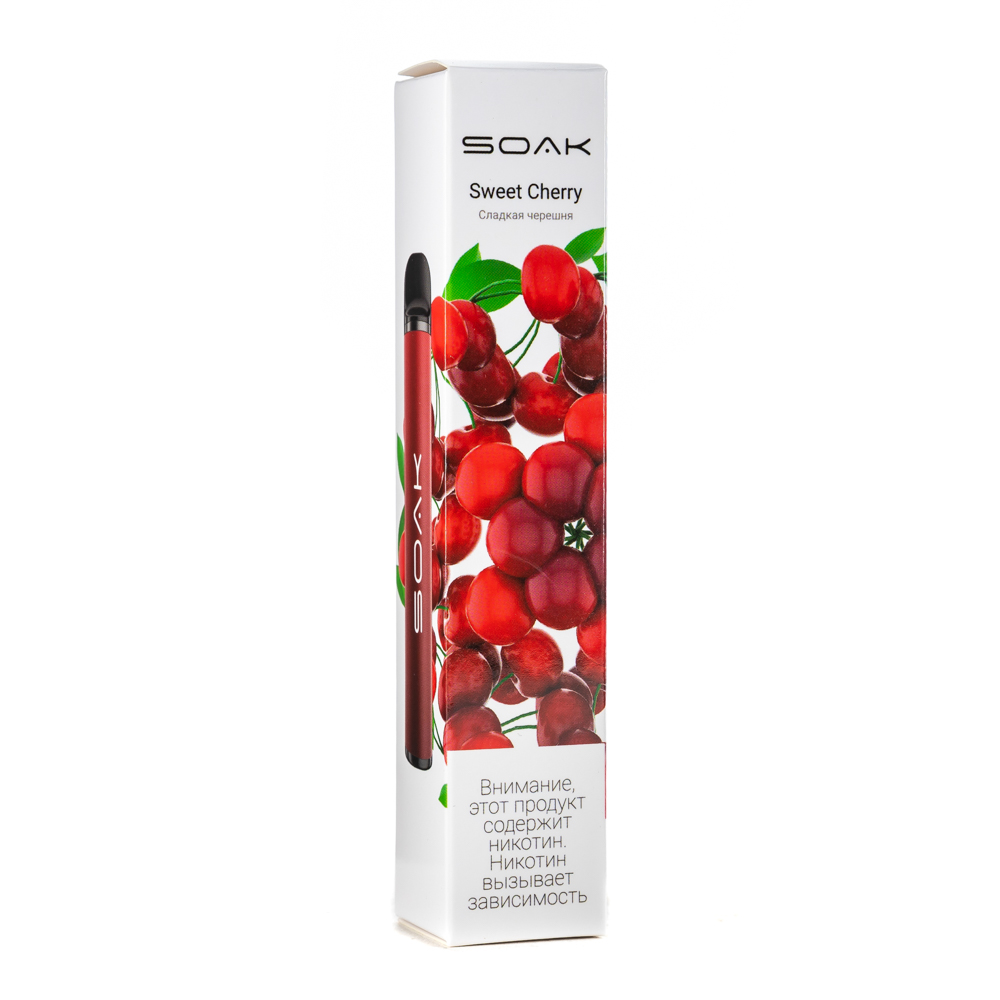 Эл. сиг. SOAK X ZERO WHITE 2200 Sweet Cherry/ Сладкая черешня 0 %