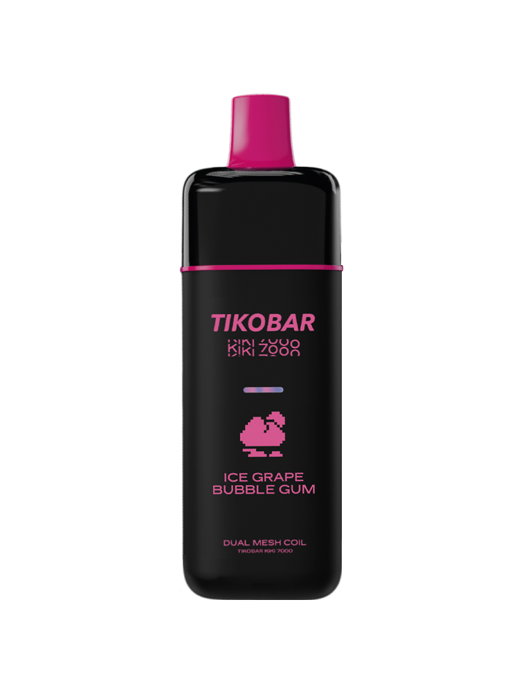 Эл. сиг. TIKOBAR KIKI 7000 Ice Grape Bubble Gum (Ледяная виноградная жвачка) 2%