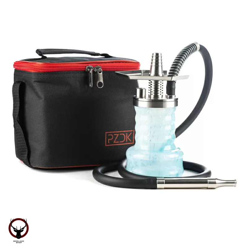 Кальян Pizduk PRO Black-bag (бело-синяя колба)