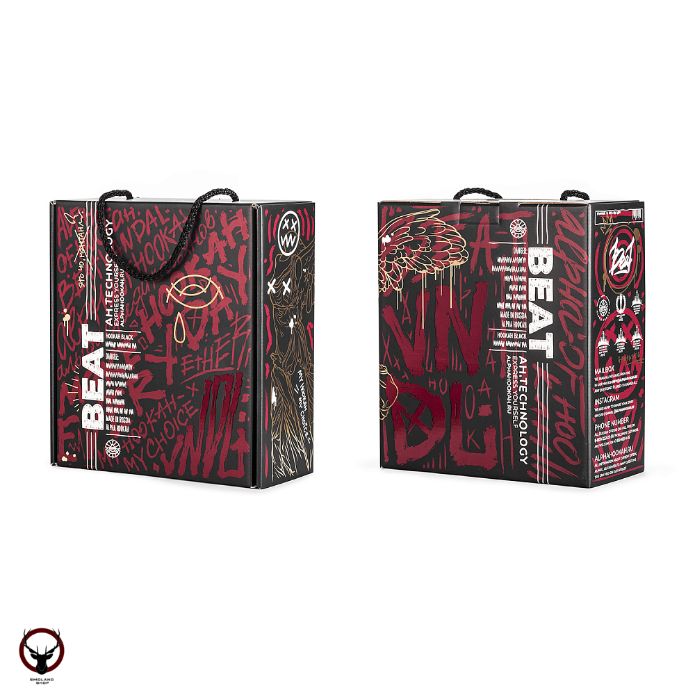 Кальян Alpha Hookah Beat Set VNDL Red (тонированная колба)