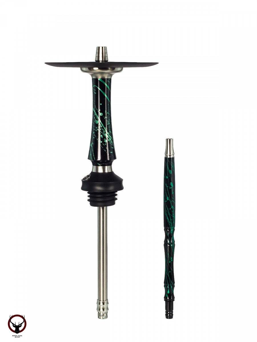 Кальян Voodoo Smoke DOWN Custom black-green (мунд. в цвет)