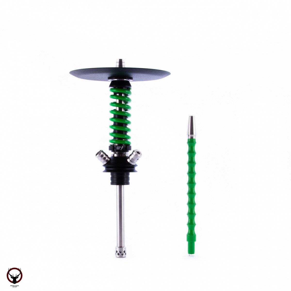 Кальян MAMAY CUSTOMS Coilover Micro чёрно-зелёный лак (без колбы)