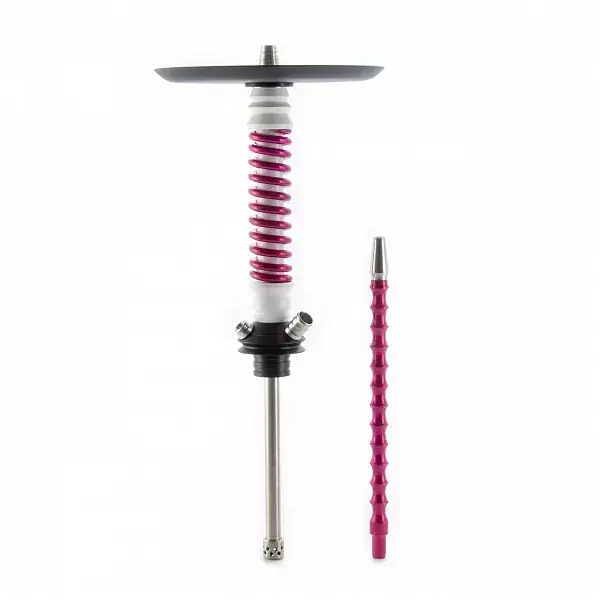 Кальян MAMAY CUSTOMS Coilovers MINI бело-розовый лак (грав. коты) (без колбы)