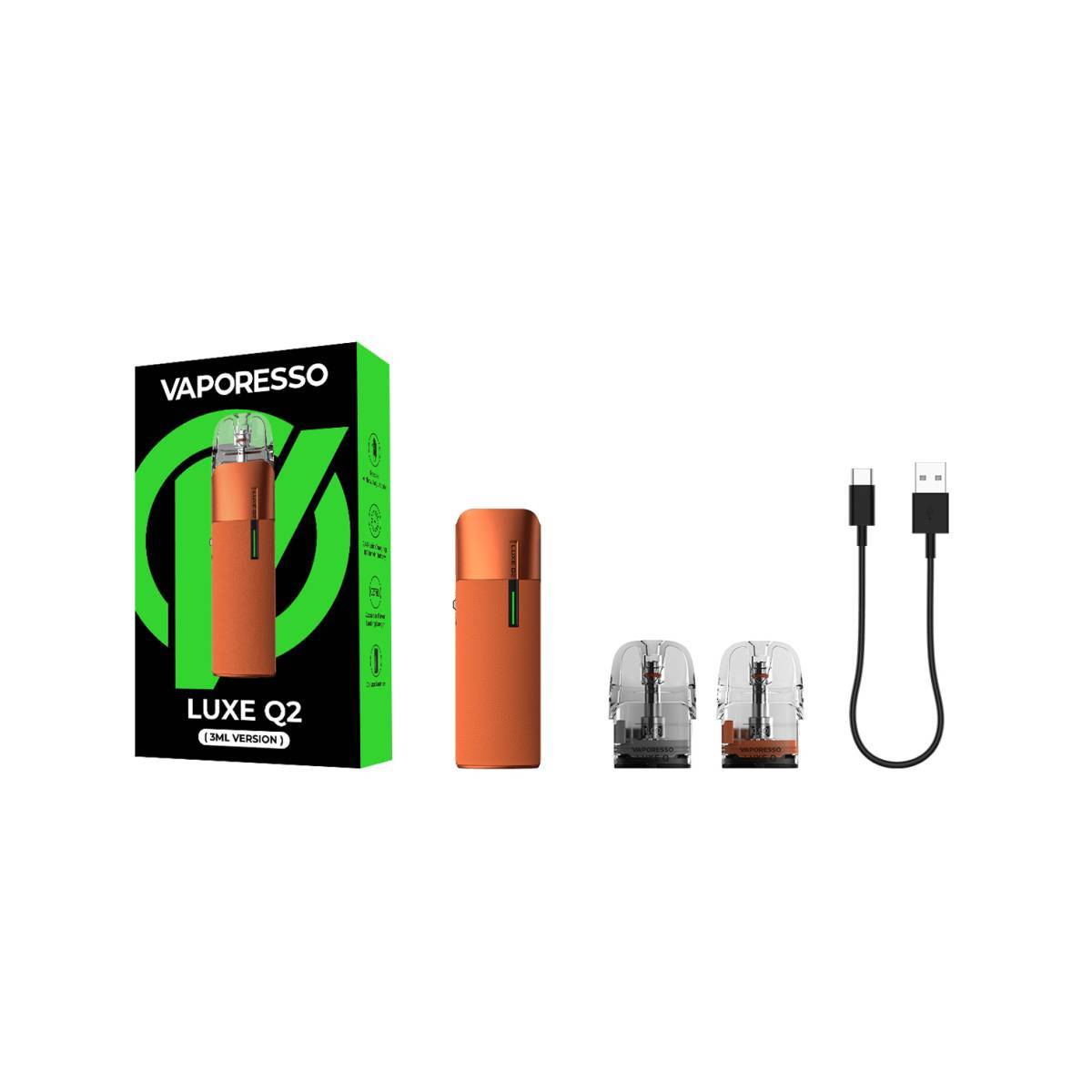 Устройство Vaporesso LUXE Q2 Pod 1000mAh Kit Orange VRR-0098D