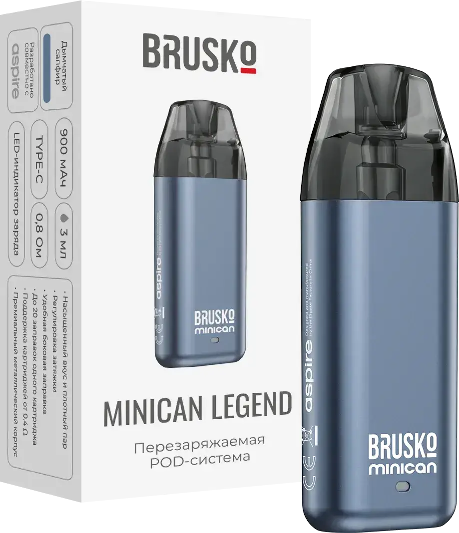 POD-система BRUSKO Minican Legend Дымчатый сапфир
