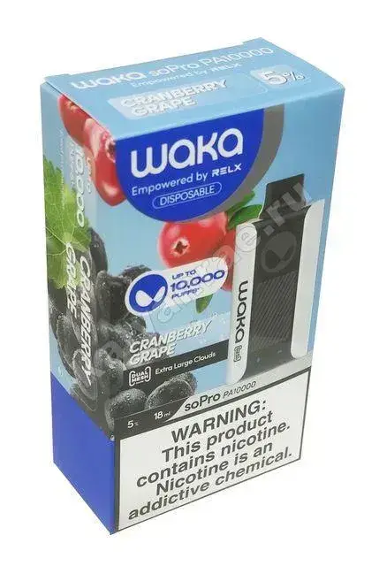 WAKA PRO Клюква Виноград (10000 затяжек)