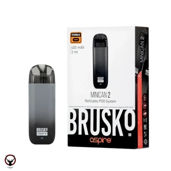 Электронная система BRUSKO Minican 2 (400 mAh) чёрно-серый градиент