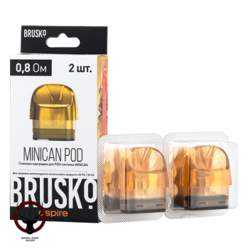 Картридж к электронной системе BRUSKO Minican жёлтый (2шт.) 0,8