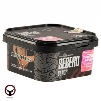 SEBERO Black с ароматом Клубника-Банан (Strawberry Banana), 200 гр.