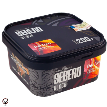 SEBERO Black с ароматом Баблгам с цитрусом (Дель Торо), 200 гр.