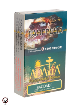 Adalya с ароматом винограда, персика, клубники и мяты (Bagdadi), 50гр.