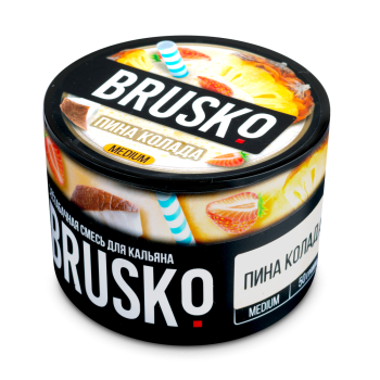 Бестабачная безникотиновая смесь для кальяна BRUSKO, 50 г, Пина колада МРК