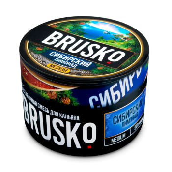 Бестабачная безникотиновая смесь для кальяна BRUSKO, 50 г, Сибирский лимонад МРК
