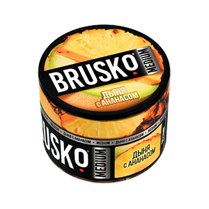 Бестабачная безникотиновая смесь для кальяна BRUSKO, 250 г, Дыня с ананасом МРК