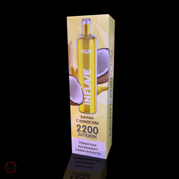 INFLAVE PLUS Банан кокос (2200 затяжек) МРК