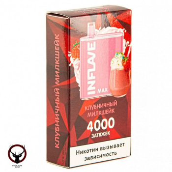 INFLAVE MAX Клубничный милкшейк (4000 затяжек) МРК