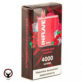 INFLAVE MAX Клюквенная Содовая (4000 затяжек) МРК