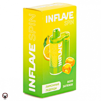 INFLAVE SPIN Лимонные леденцы (8000 затяжек) МРК