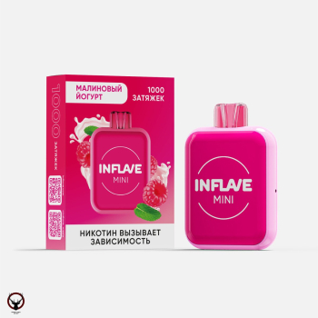 INFLAVE MINI Малиновый йогурт (1000 затяжек) МРК