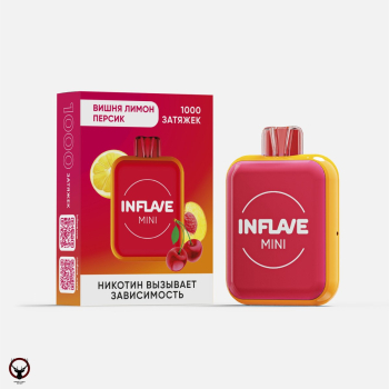 INFLAVE MINI Вишня персик лимон (1000 затяжек) МРК