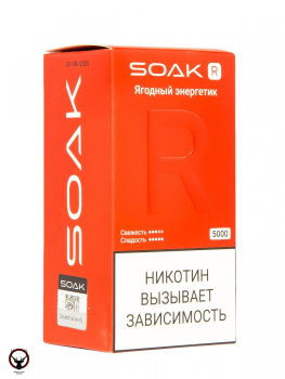 SOAK R Ягодный энергетик 5000 затяжек МРК