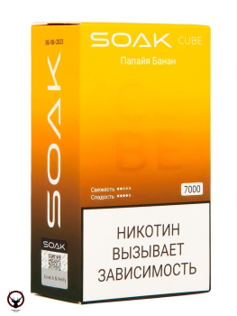 SOAK CUBE Папайя Банан 7000 затяжек