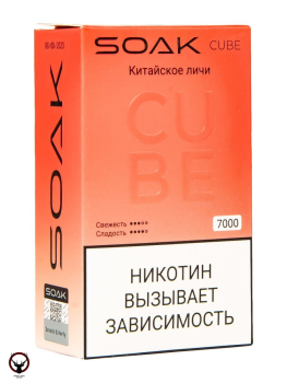 SOAK CUBE Китайское личи 7000 затяжек МРК