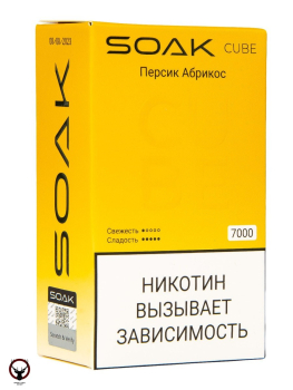 SOAK CUBE Персик Абрикос 7000 затяжек МРК