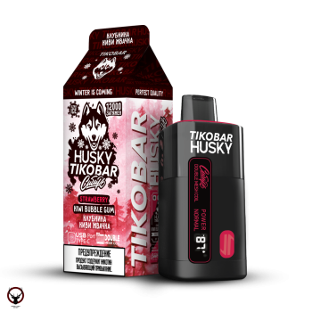 TIKOBAR HUSKY Сибирь Клубника киви жвачка 12000 затяжек МРК