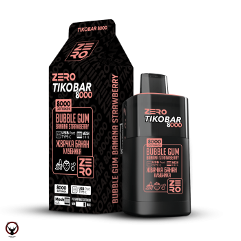 TIKOBAR ZERO Жвачка Клубника Банан 8000 затяжек МРК