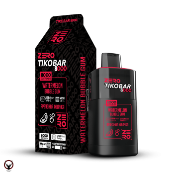 TIKOBAR ZERO Арбузная Жвачка 8000 затяжек МРК