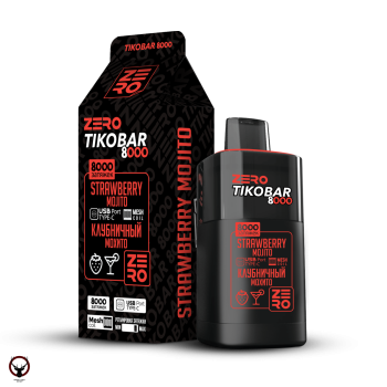 TIKOBAR ZERO Клубничный Мохито 8000 затяжек МРК