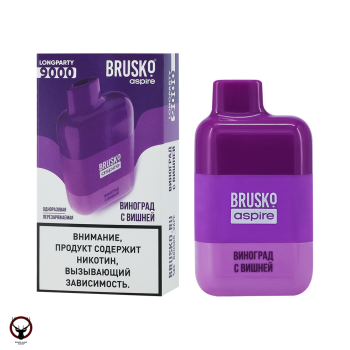BRUSKO LONGPARTY Виноград и вишня (9000 затяжек) МРК