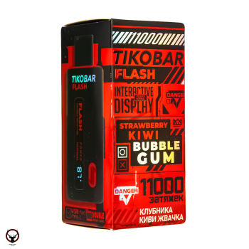 TIKOBAR FLASH Клубника Киви Жвачка 11000 затяжек МРК
