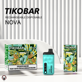 TIKOBAR NOVA Кислый цитрусовый микс 10000 затяжек МРК