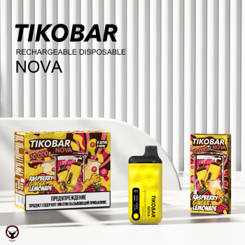 TIKOBAR NOVA Малиново-имбирный лимонад 10000 затяжек МРК