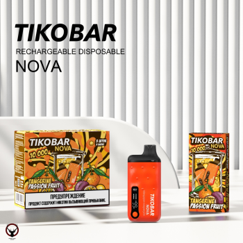 TIKOBAR NOVA Мандарин маракуйя 10000 затяжек МРК