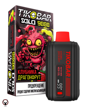 TIKOBAR SOLO Клубника Драгонфрут 9000 затяжек МРК