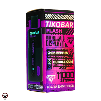 TIKOBAR FLASH Жвачка Дикие Ягоды 11000 затяжек МРК