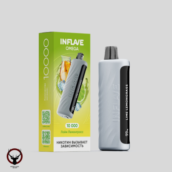 INFLAVE OMEGA Лайм лемонграсс (10000 затяжек) МРК