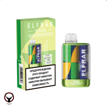 ELF BAR TE Киви арбуз зеленое яблоко (6000 затяжек) 20 мг МРК