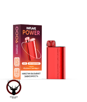 INFLAVE POWER Клубника грейпфрут (9000 затяжек) МРК