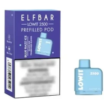 Картридж ELFBAR LOWIT 2500 Голубика малина лед/Blue Razz Ice, 6мл