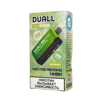 Эл. сиг. DUALL BAR 12000 Кислое яблоко Киви 2 %