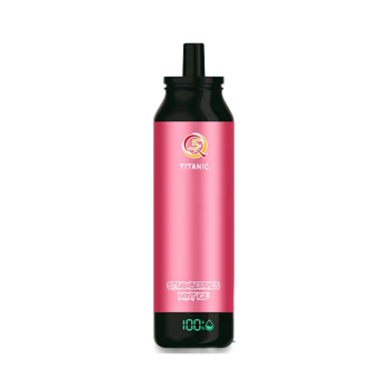 Эл. сиг. Q5 TITANIC 14000 Сочная клубника, мята и лед / Juicy strawberries, mint and ice 2 %