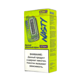 Эл. сиг. NASTY BAR XL DR20Ki 20000 Sour Apple Blast / Кислое яблоко 2 %