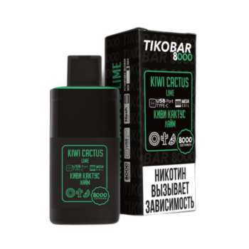 Эл. сиг. TIKOBAR 8000 Kiwi Cactus Lime (Киви Кактус Лайм)  2 %