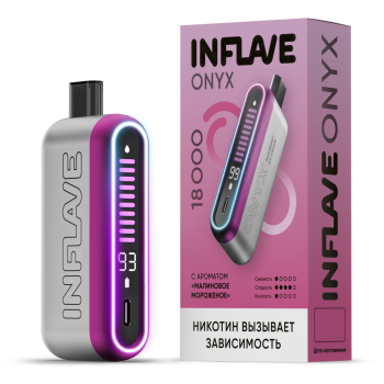Эл. сиг. INFLAVE ONYX 18000 Малиновое мороженое 2%